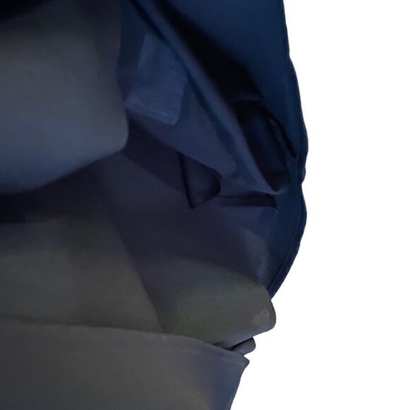 Eclair Sz XS Little Black Dress Ruffle Collar & Sleeves Button Keyhole Back - Picture 7 of 8